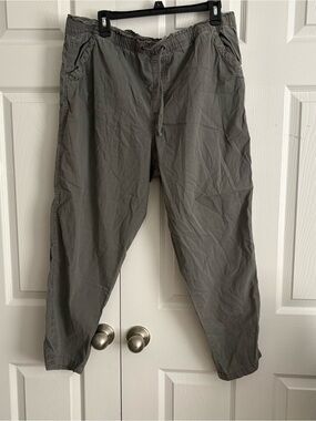 Casual Drawstring Gray Pants